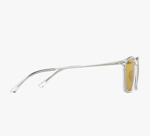 Transparent Yellow Full Rim Square Sunglass